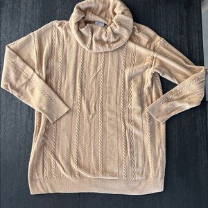 Chico's Tan Cowl Neck Sweater